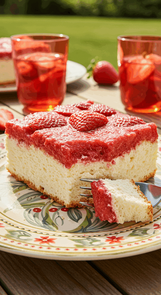 The simple, convenient ingredients for the no-bake Strawberry Angel Food Dessert recipe.