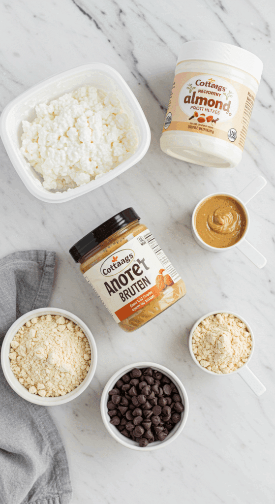 The healthy, simple ingredients for the viral High-Protein Cookie Dough recipe.