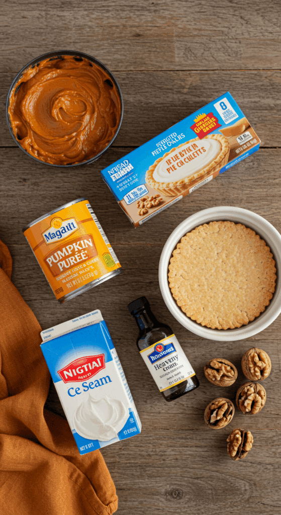 The simple, from-scratch ingredients for the easy Spiced Pumpkin Icebox Cake recipe.