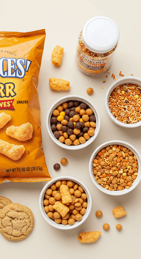 The fun, festive ingredients for decorating the Thanksgiving Cornucopia Cookies.