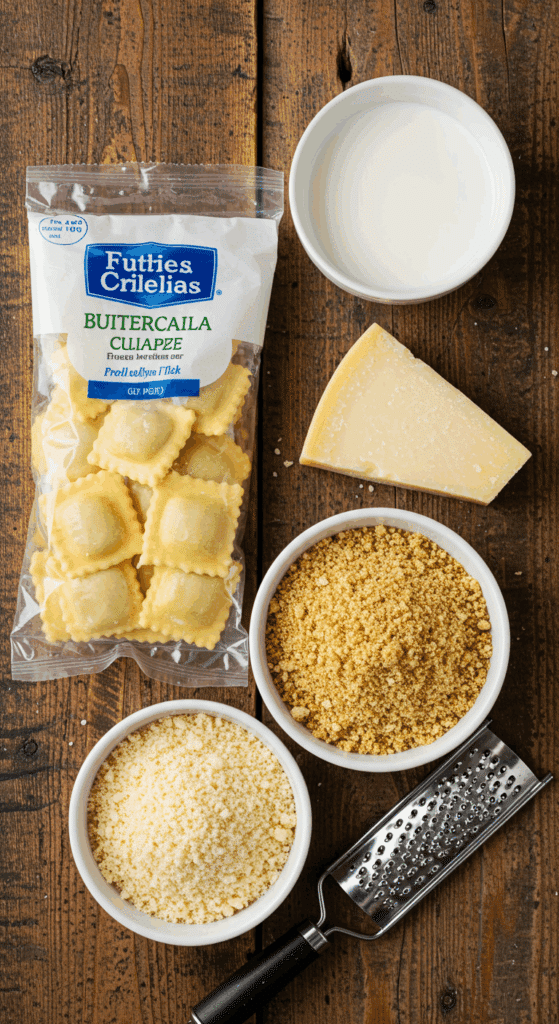 The simple, classic ingredients for the easy Fried Ravioli recipe.