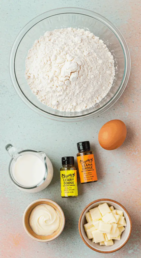 The simple, from-scratch ingredients for the easy and fun Candy Corn Waffles recipe.