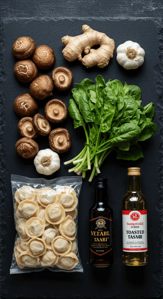 The simple, fresh ingredients for the easy and authentic from-scratch Dumpling Soup recipe.