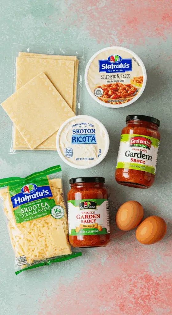 The simple, from-scratch ingredients for the easy and fun Lasagna Cups recipe.