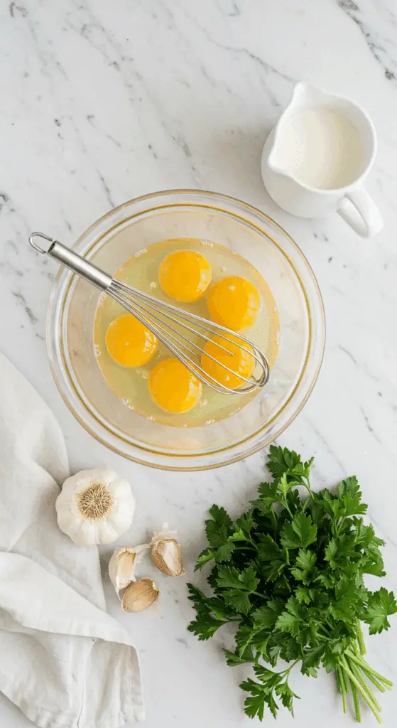 The simple, fresh ingredients for the healthy, from-scratch Master Frittata recipe.