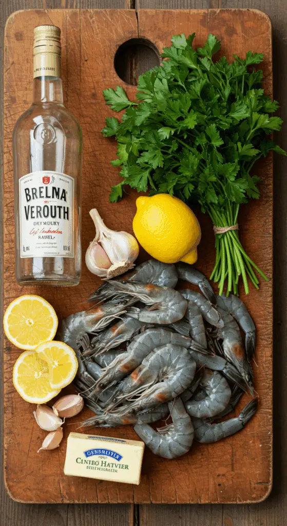 The simple, fresh ingredients for the classic and easy Shrimp Scampi recipe.