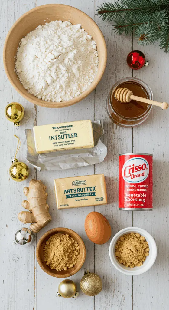 The simple, from-scratch ingredients for the classic and impressive Holiday "Grandma's" German Honey Cookies.