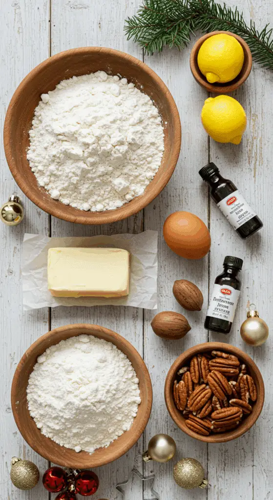 The simple, from-scratch ingredients for the classic and impressive Holiday "Grandma's" Old-Fashioned Sugar Cookies.